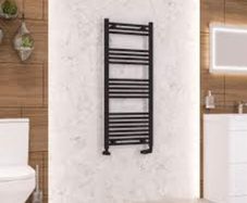 Eastbrook Electric towel warmer matt black 1200x500 (3 IN STOCK)