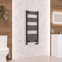Eastbrook Electric towel warmer matt black 1200x500 (3 IN STOCK)
