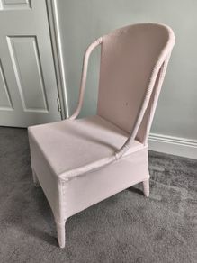 Painted wicker chair