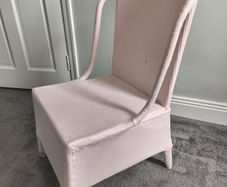 Painted wicker chair