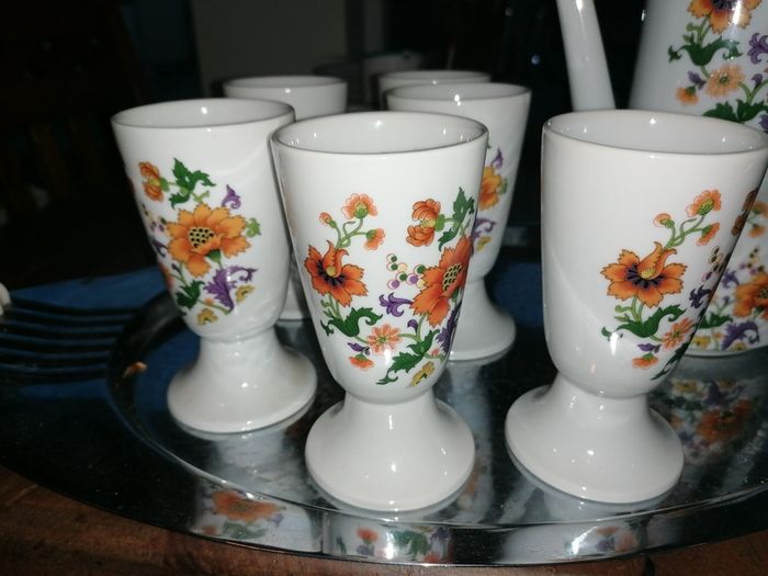 Vintage Porcelain goblets and pourer