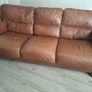 Brown Calf Leather Sofa for Sale Image 4