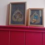 A pair of Vintage handpainted Peepal Leaf Paintings Image 3