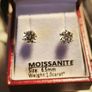 1 carat + 1 carat Moissanite Solitaire Stud Earrings Image 2