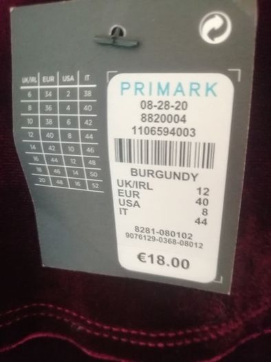 burgundy crushed velvet  dress. Size. 12