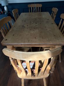 Farmhouse kitchen table and chairs