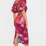 Red floral dress Image 4