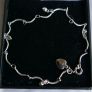 Vintage 18ct G P white Gold Plated Women's Bangle Bracelet L 9" - 2,97g Image 4