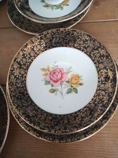 ,5 vintage china trios imperial china