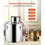 13.2 Gal / 50 L Stainless Steel Water Alcohol Distiller with Copper Coil, Home Brewing Refining Fermentation Kit with Thermometer & Pump Image 2
