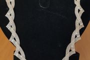 M&amp;S silver tone ball chain collar necklace