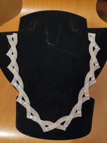 M&S silver tone ball chain collar necklace