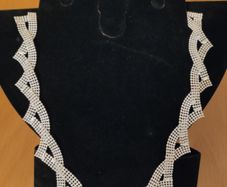 M&S silver tone ball chain collar necklace