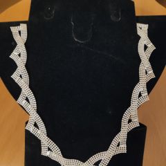 M&S silver tone ball chain collar necklace