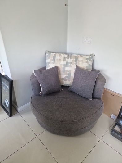 Swivel Armchair, 2 seater and  L shaped Sofa