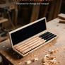 Wood Lathe Turning Tool Set, 4PCS, Lathe Roughing Finishing and Detailing Hollow Tool with Wooden Handle, Diamond Round Square Carbide Inserts, Wooden Box, for Beginners Hobbyists Professionals Image 6