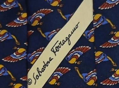Salvatore Ferragamo Silk Tie Vintage