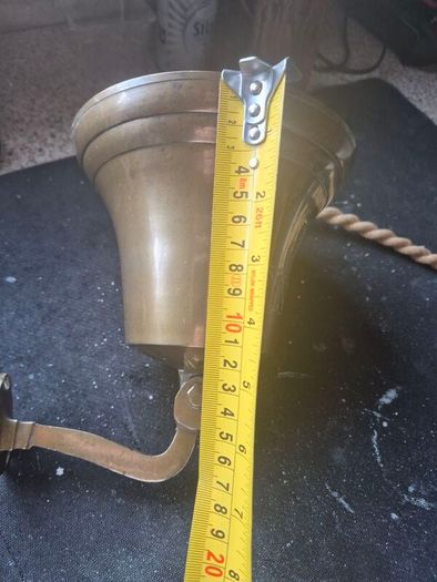 Antique Brass Hanging Wall Titanic Bell 1912  Hanging Nautical Wall Decor