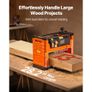 Thickness Planer, Two Speed, 330 mm Width Worktable Power Benchtop Planer, Three-Blade, 2000W 23500 RPM Powerful Motor, Dual Rollers, Over Protection, Woodworking for Hard & Soft Wood Material Image 2