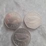 Millenium punt and 2 x 1988 50p Image 2