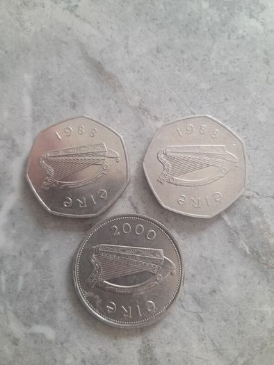 Millenium punt and 2 x 1988 50p