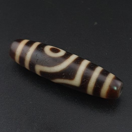 Antique Himalayan Tibetan 2 Eyes Agate Dzi Bead Amulet