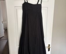 Zara black maxi baby doll dress size XS