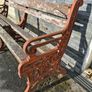 Large three section Victorian cast bench, attributed to Falkirk co. Image 3