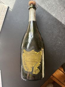 Vintage champagne bottle