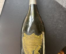 Vintage champagne bottle