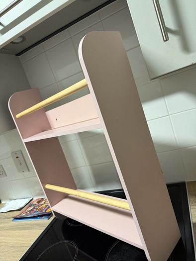 pink book shelf