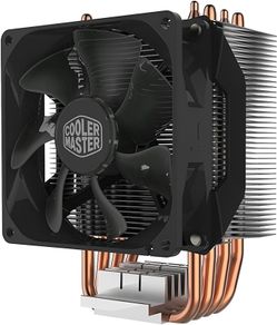 Master Hyper H412R CPU Air Cooler - Low-Profile Cooling System, Direct Contact Technology, 4 Copper Heat Pipes, Compact Aluminium Heatsink with 92mm PWM Fan - AMD & Intel Compatible for Desktop