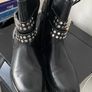 Black Studded Biker Style ankle boots UK5 Image 6