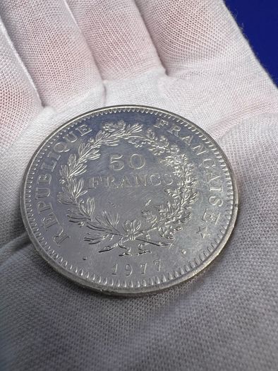 1977 France 50 francs Hercules large coin x 2