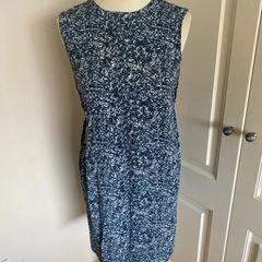 Cos blue white dress size 8