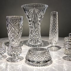 Vintage Cut Lead Crystal Collection incl. a piece of Galway Crystal - 6 Pieces
