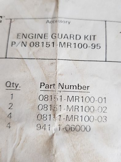 Honda Radiator / Engine Guard Chrome