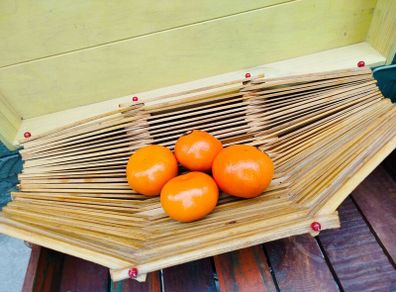 2 X Vintage Rattan Fruit Baskets
