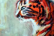 Rusnya The Cat - A3 Burnt Orange Cat Portrait on Paper