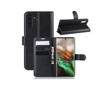For Samsung Galaxy Note 10 Wallet Case Cover Flip Book PU Leather Holder Card Slots Black New - FHT18SMK1