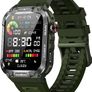 Military Smart Watch for Men 1.96 Inches Outdoor Sports Smartwatch with Answer/Make Call,Fitness watch,Blood Oxygen,Heart Rate and Sleep Monitor Compatible with iPhone and Android Image 2