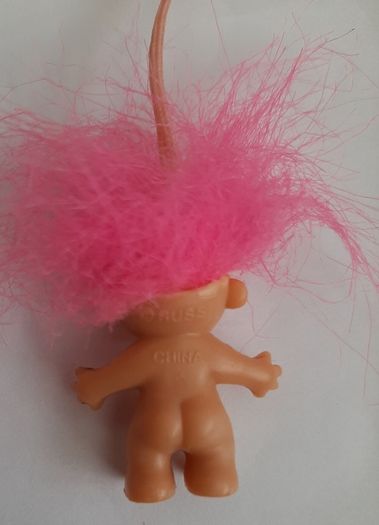 Russ tiny troll vintage necklace