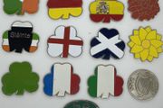 Mini Flag Fridge Magnets &amp; Golfball Markers - Rugby World Cup | Metal