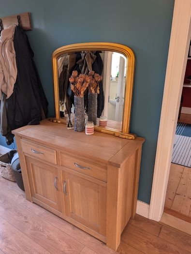 Light Oak Sideboard with 2 Drawers and 2 Cupboards