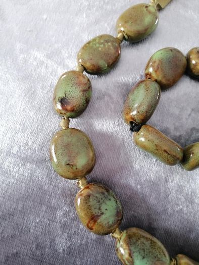 Vintage Chunky Stone Necklace & Bracelet Set