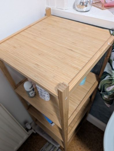 shelving unit bamboo