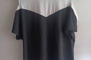 Black and White cold shoulder top