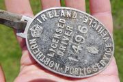 Antique Northern Ireland Licensed Driver 1496  (6" X 3")