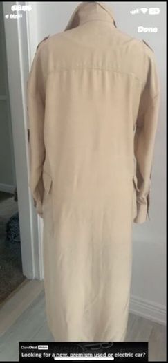 Bnwt beige long sleeve shirt style utility style pockets size 12
