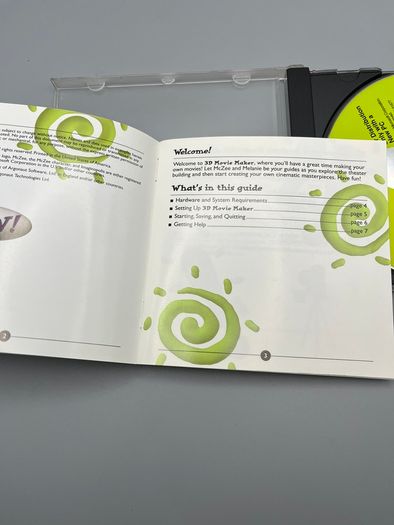 Pc Cd-rom Software 3d Movie Maker Microsoft Windows 95 1996 Vintage